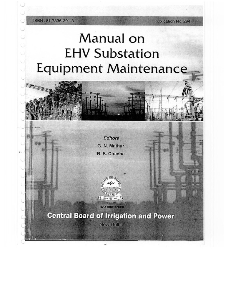 Manual for Maintenance of EHV Substation