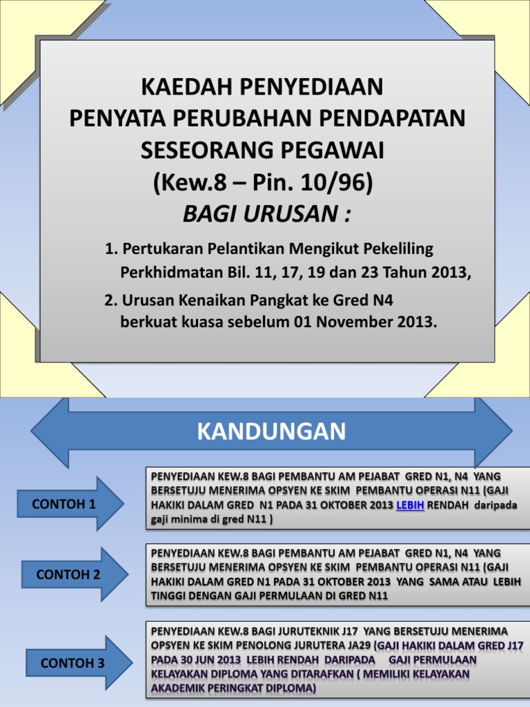 Taklimat Contoh Penyedian Kew 8 Peertukaran Pelantikan Pdf
