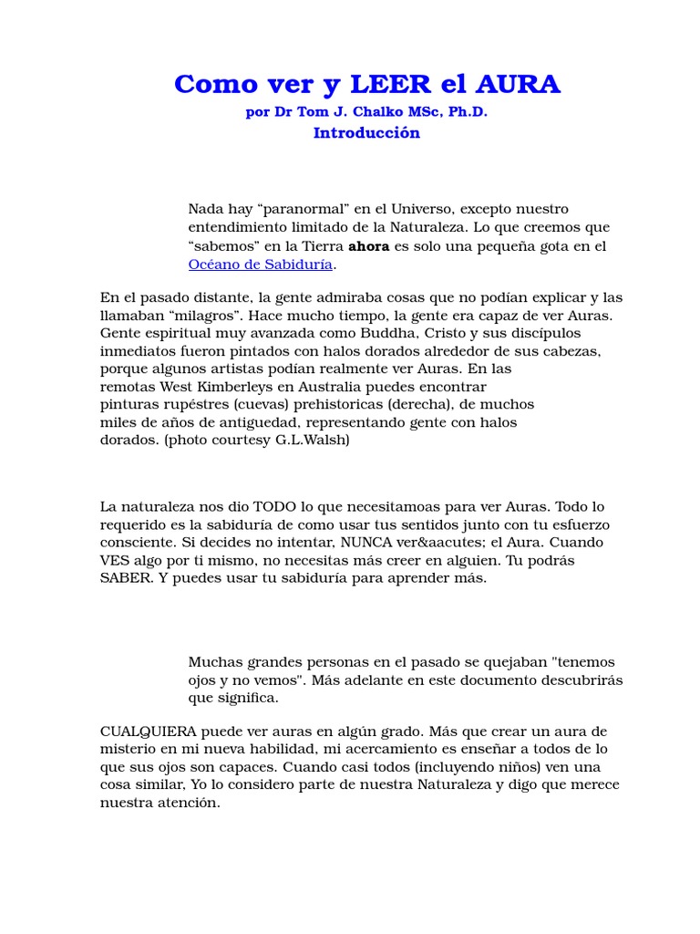 Como Ver El Aura PDF Aura (paranormal) Percepción visual