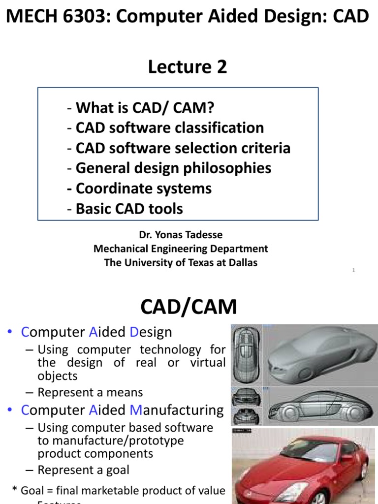 CAD/CAM Overview and Software Guide | PDF | Computer Aided Design ...
