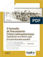 II Jornadas de Pensamiento Crítico Latinoamericano - UNRC