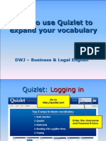 Using Quizlet (DWJ – Business & Legal English)