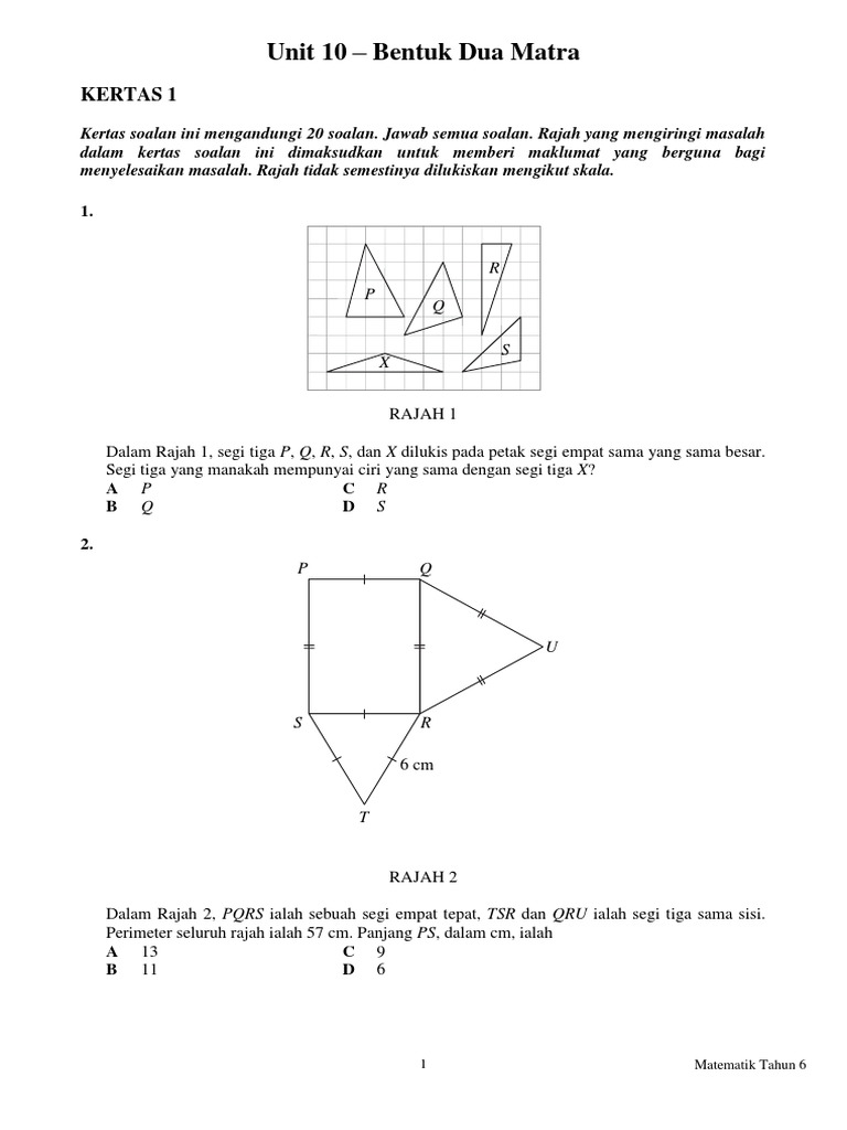 Soalan Luas Dan Perimeter Pdf