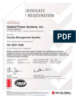 Certificate of Registration: Hubbell Power Systems, Inc