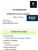 Open Foundation: EPHUMA311 Intensive Linguistics