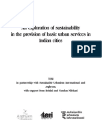 An Exploration of Sustainablility in the Provision of Basic Urban Services in Indian Cities