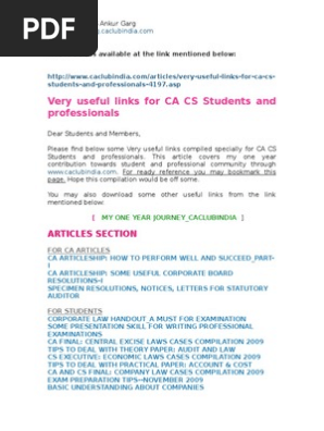 Very Useful Links for Students and Professionals