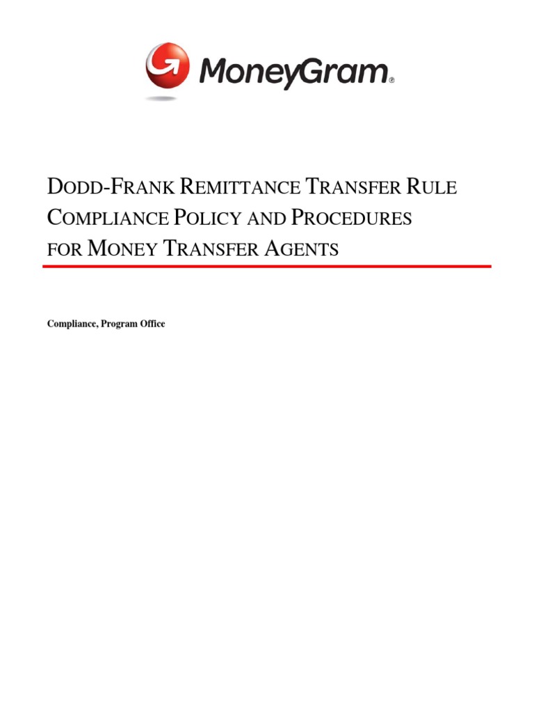 DoddFrank Compliance Policy and Procedures DoddFrank Wall Street