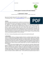 Behavior of Steels Against Corrosion in Peroxide Solutions