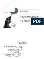 Preliminaries: Factors: Introduc1on