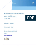 Automate Broadcasting in SAP BI