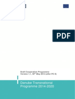 Danube Transnational Programme 2014-2020: Draft Cooperation Programme Version 1.1, 30 May 2014 (After PC 8)