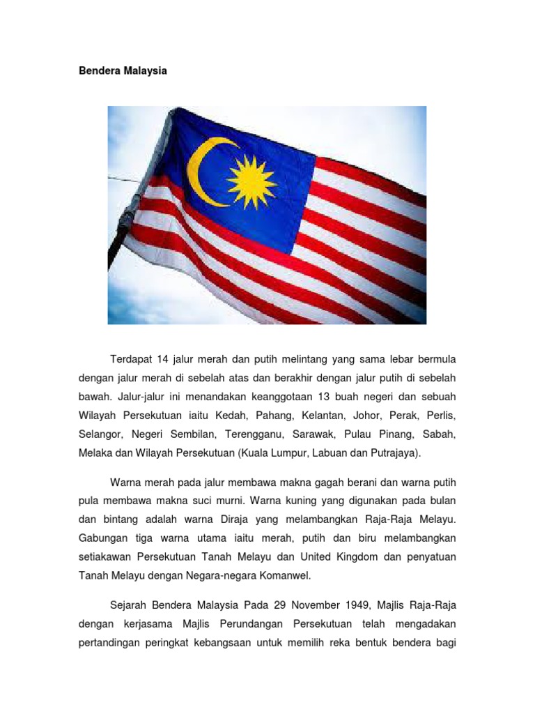 Asal Usul Bendera Malaysia