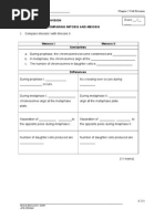 WORKSHEET 5.7 Comparing Mitosis and Meiosis