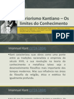 Apriorismo Kantiano - Os Limites Do Conhecimento