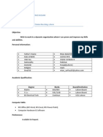 Objective: Wish To Work in A Dynamic Organization Where I Can Prove and Improve My Skills and Abilities. Personal Information