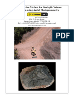 A Cost Effective Method For Stockpile Volume Estimation Using Aerial Photogrammetry