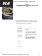 SALADE DE QUINOA, POULET, POIS CHICHES, BROCOLI & SAUCE AU CARI - Recette - Trois Fois Par Jour PDF