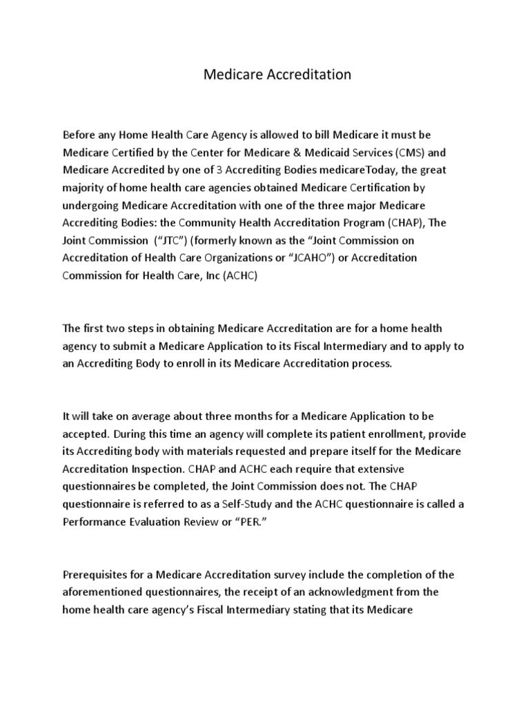 Home Health Care Agencies Medicare