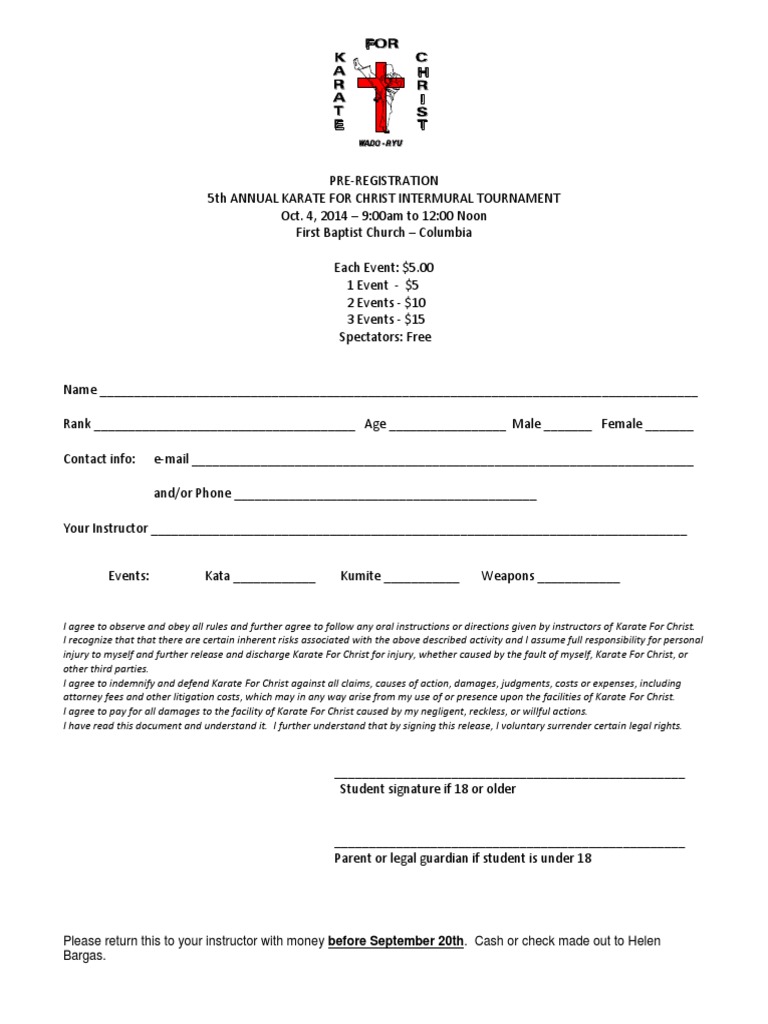 Pre Registration For Tournament | PDF | Social Science | Law