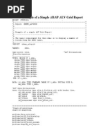 Example of A Simple ABAP ALV Grid Report