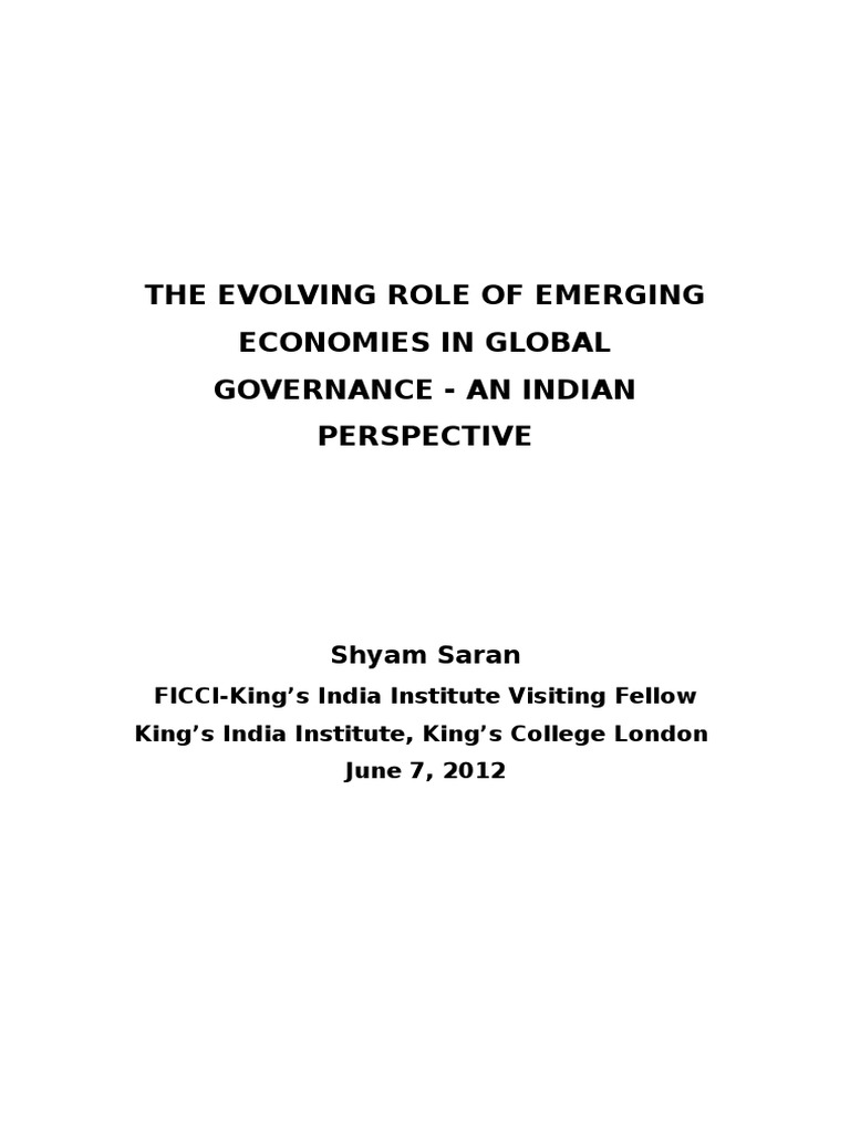 Emerging Economies in Global Governance | PDF | Economies | Politics ...