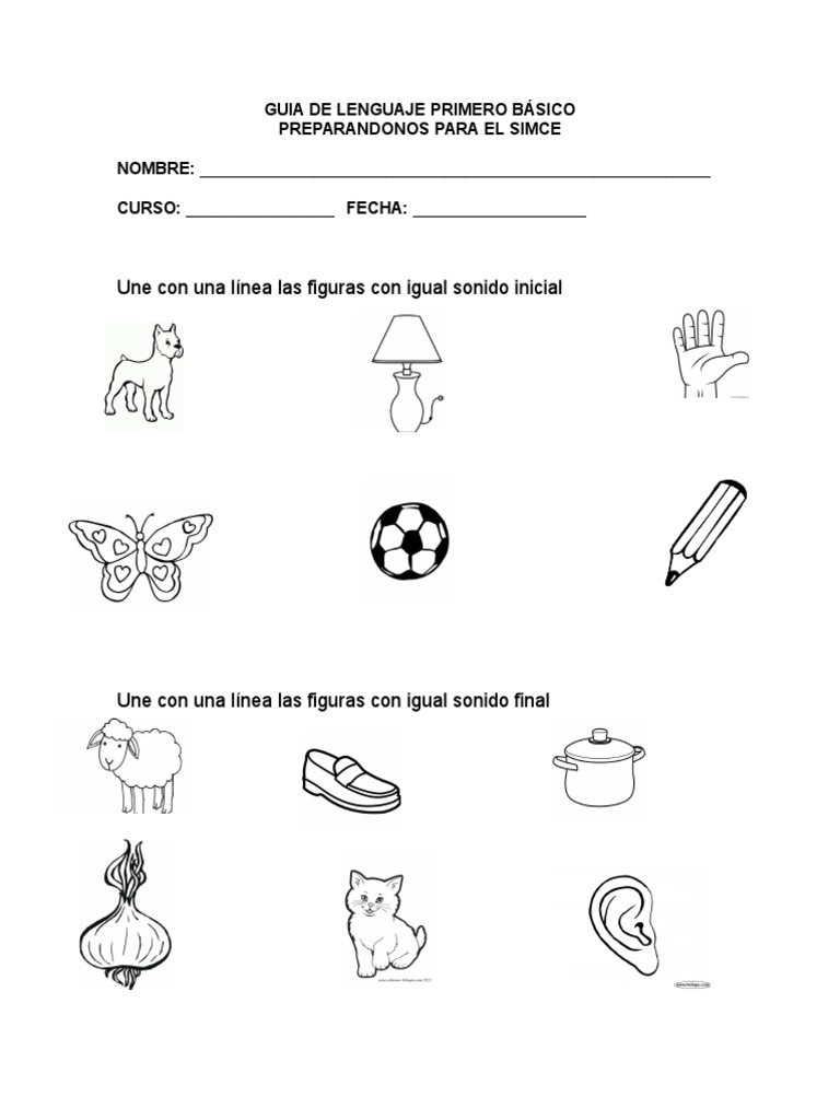 Guía de Lenguaje Primero Básico | PDF | Artes del Lenguaje y ...