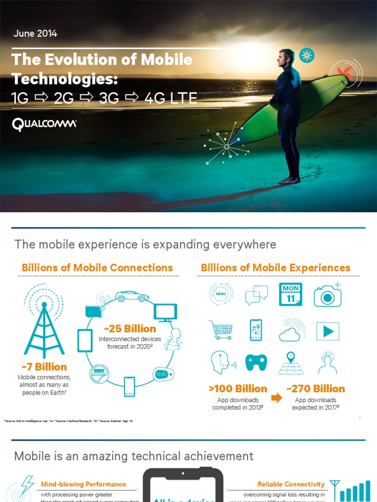 The Evolution of Mobile Technologies 1g To 2g To 3g To 4g Lte | PDF ...