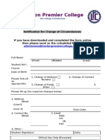 Change of Contact Details Form