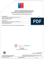 Certificado de Concentracion de Notas: Ester Rebeca Soto Norambuena, RUN 13.587.781-6