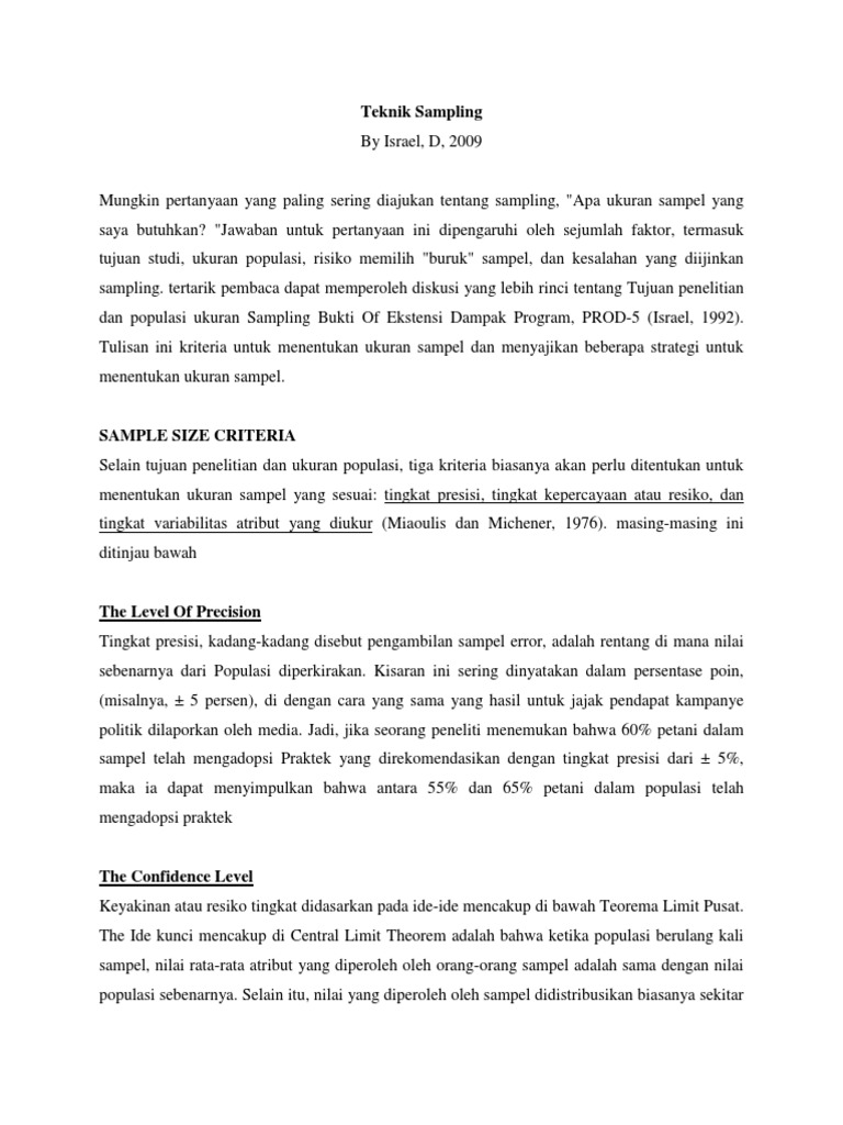 Teknik Sampling