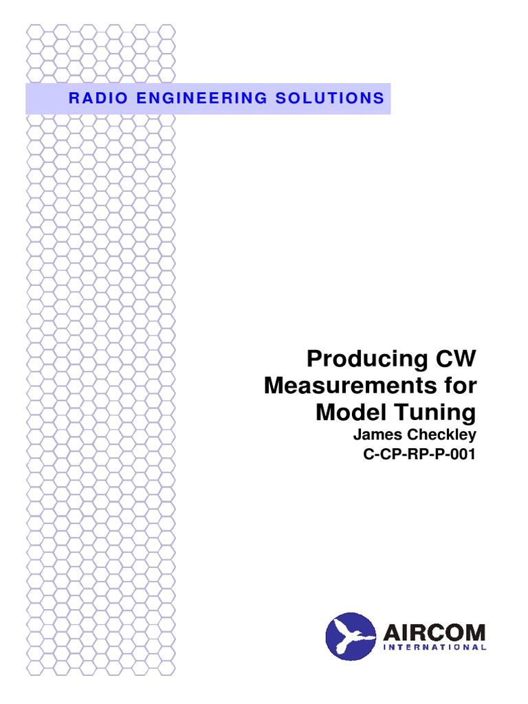 CW Measurement Guidelines for Model Tuning | PDF | Antenna (Radio) | Mean