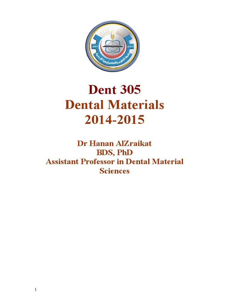 Dental Materials Course Overview PDF