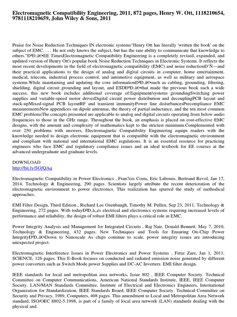洋書 Electromagnetic Compatibility Engineeri Electromagnetic Compatibility Engineering: Ott, Henry W