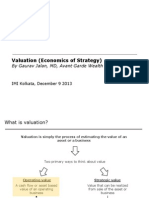 Class on Valuation - Economics of Strategy