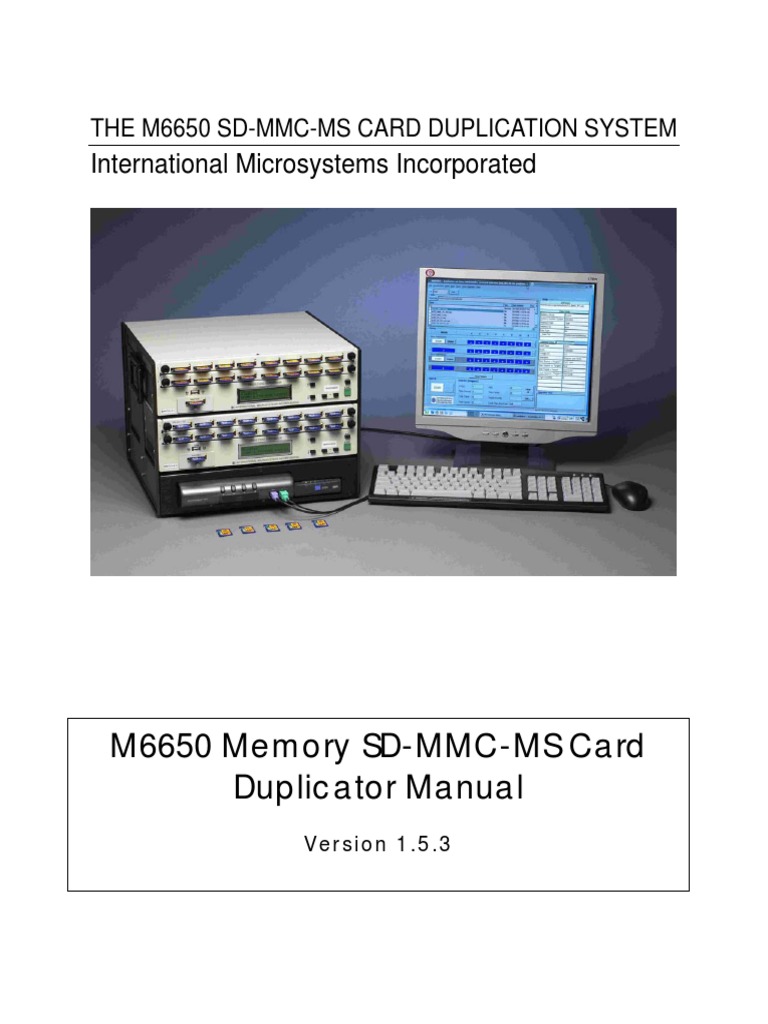 M6650 Memory SDMMCMS Card Duplicator Manual International