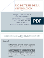 Seminario de Tesis de La Investigacion