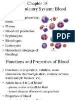 Functions and Properties of Blood - Plasma - Blood Cell Production - Erythrocytes - Blood Types - Leukocytes - Hemostasis (Stoppage of Bleeding)