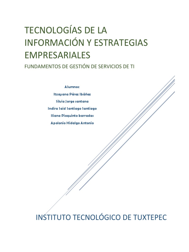 Personas, Procesos y Tecnología en TI | PDF | Sistema de informacion | Itil