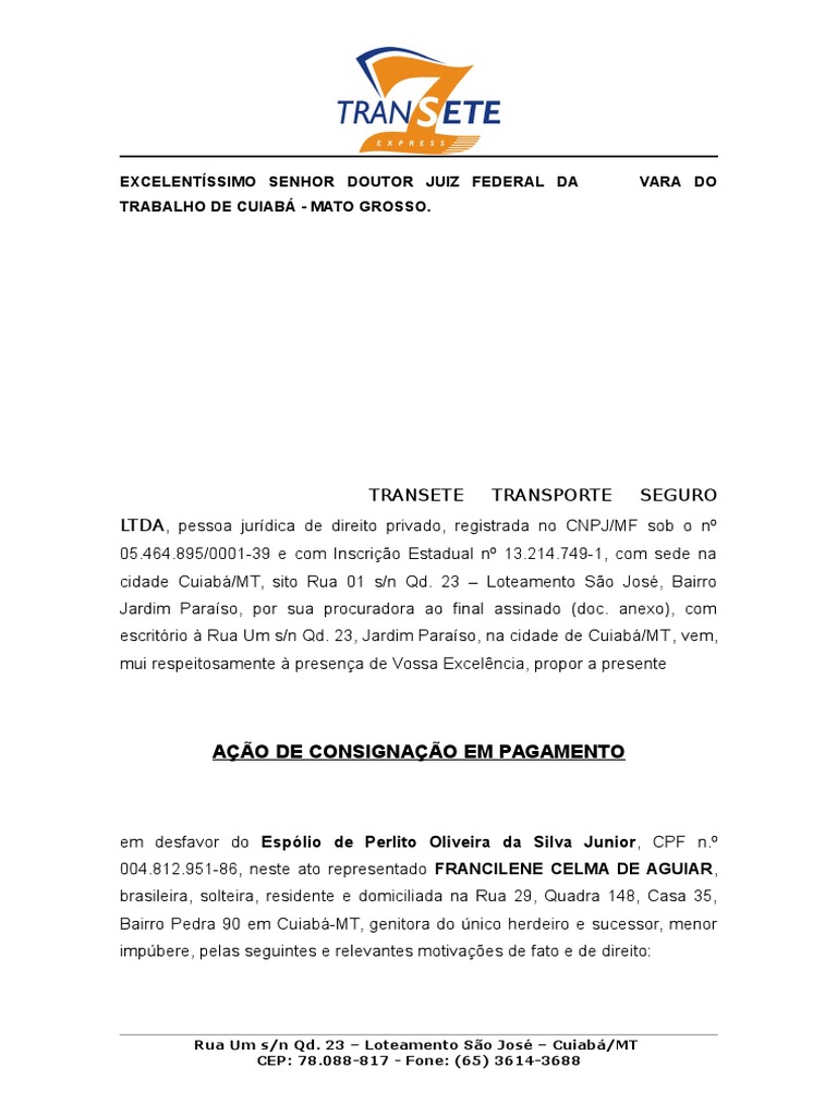 Determinado Empregado Ajuizou Ação Trabalhista Em Face De Seu Empregador
