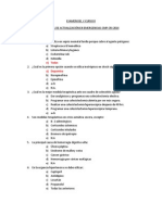 Examen Del V Curso Regional de Actualización en Emergencias