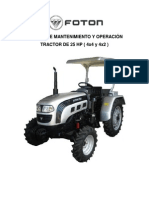Mantenimiento y Reparacion Tractores Foton