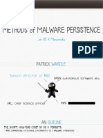 Methods of Malware Persistence: On OS X Mavericks