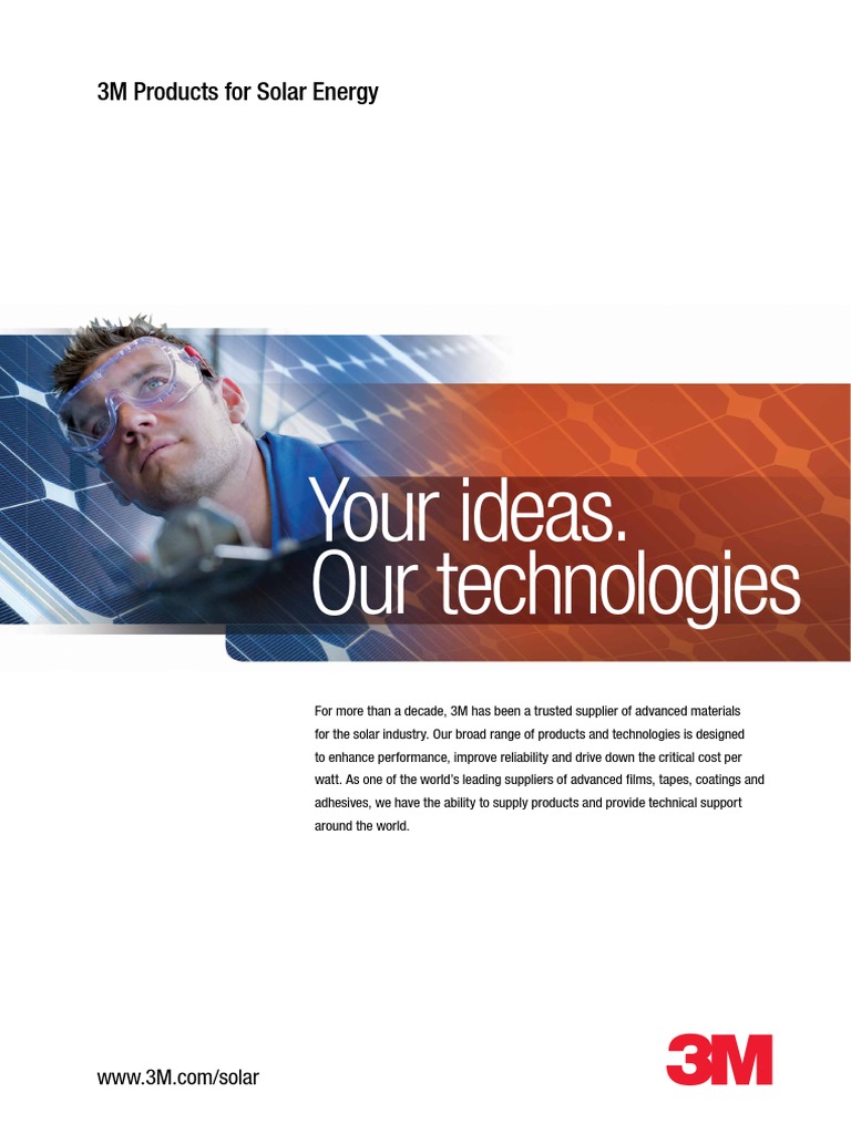 Your Ideas. Our Technologies: 3M Products For Solar Energy | PDF ...