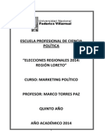 Elecciones Gobierno Regional de Loreto Marco Torres Paz