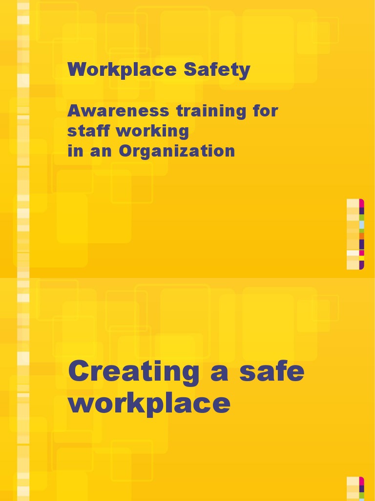 workplace safety awareness training program powerpoint ppt presentation