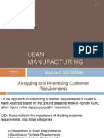 Lean Manufacturing: Module-5 SIX SIGMA