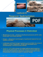 Sedimentation in Dams and Resorvoirs