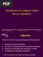 Introduction to Process Simulation of Plant Design