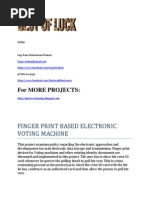 Finger Print Based Electronic Voting Machine